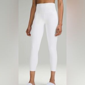 lululemon athletica White Ribbed High-Rise Leggings-25"